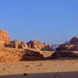 Die geschützte Wüstenwildnis Wadi Rum im südlichen Jordanien.