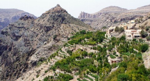 Landschaften während Oman Reisen
